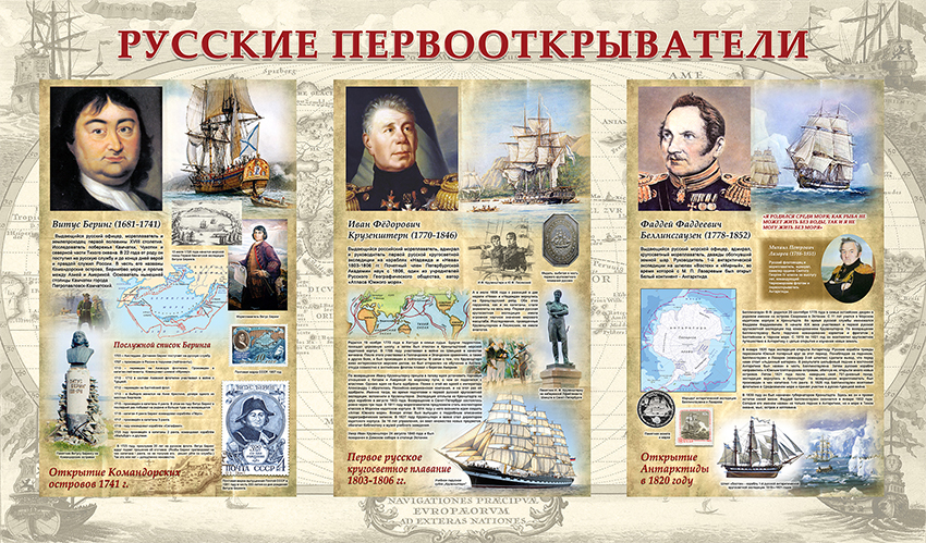 Стенд - Русские первооткрыватели 1