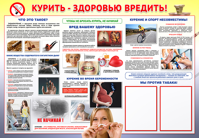 Стенд - Курить здоровью вредить!